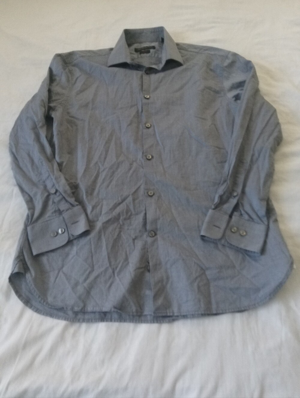 John Varvatos Men's Gray Button-Up Shirt